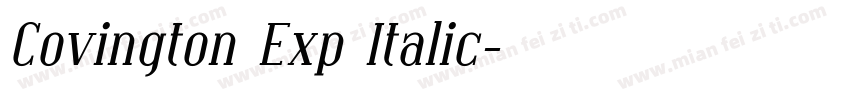 Covington Exp Italic字体转换